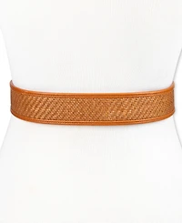 Cole Haan Women's Leather and Raffia Casual Belt