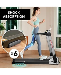 Ovicx Quiet Portable Folding Flex Treadmill w/ Bluetooth & Fitness Tracking App