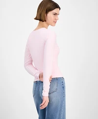 Hippie Rose Juniors' Crewneck Long-Sleeve Top