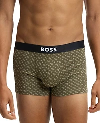 Boss by Hugo Men's One 3-Pk. Logo Waistband Trunks