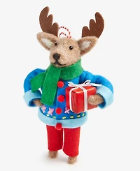 Holiday Lane Tiny Tidings Gift-Bearing Moose Ornament, Macy's Exclusive