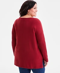 Style & Co Plus Knit Seam-Front Tunic Top, Macy's Exclusive