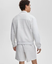 Mode of One Men's Relaxed Fit Long Sleeve Zip-Front Heathered Scuba Jacket, Macy's Exclusive