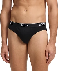 Boss by Hugo Men's Power 3-Pk. Tipped Logo Waistband Briefs