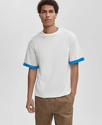 Mode of One Men's Short-Sleeve Reverse-Sleeve Cotton T-Shirt, Macy's Exclusive