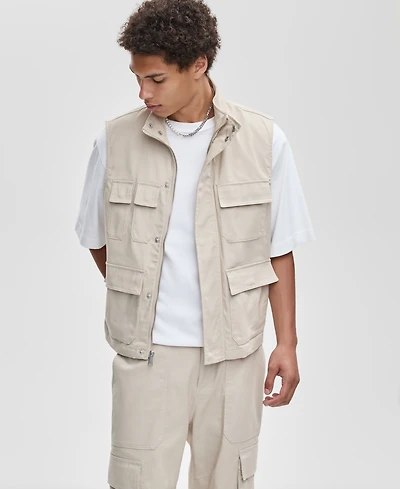 Mode of One Men's Canvas Cargo Vest, Macy's Exclusive