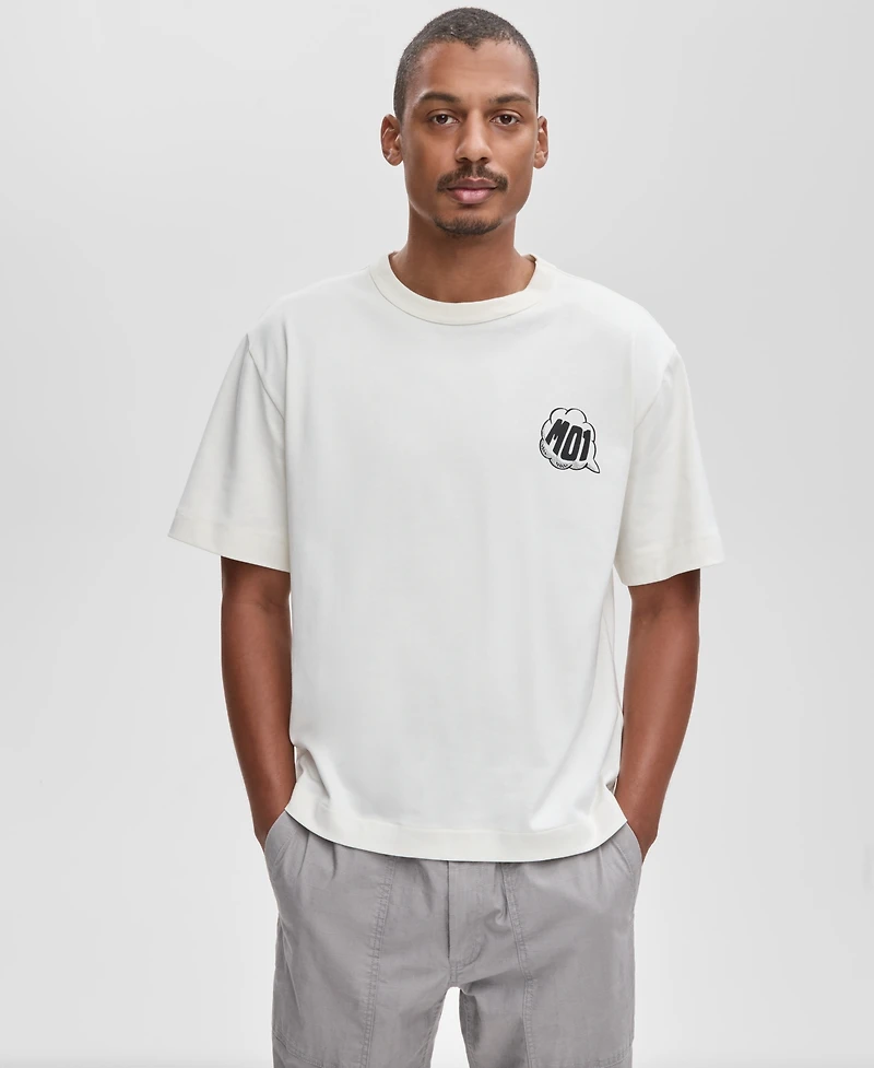 Mode of One Men's Sport Dudes Relaxed Fit Short Sleeve Graphic Crewneck T-Shirt