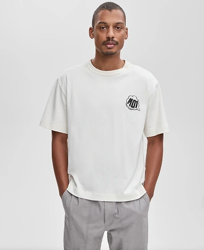 Mode of One Men's Sport Dudes Relaxed Fit Short Sleeve Graphic Crewneck T-Shirt