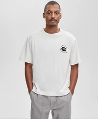Mode of One Men's Sport Dudes Relaxed Fit Short Sleeve Graphic Crewneck T-Shirt