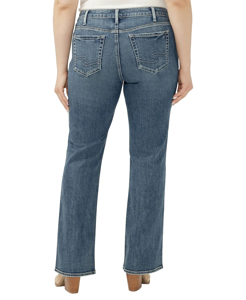 Silver Jeans Co. Plus Size Suki Mid Rise Curvy Fit Bootcut Jeans