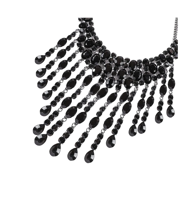 Sohi Maxi Crystal-Drop Statement Necklace
