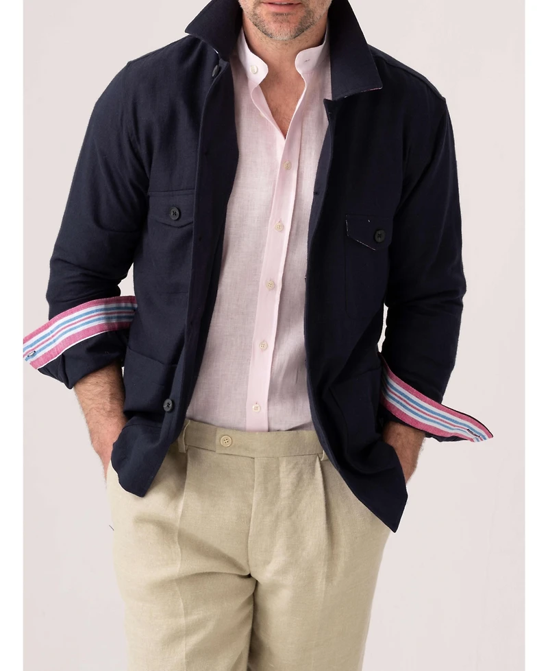Koy Clothing Men's Kikoy Cotton Shirt Jacket