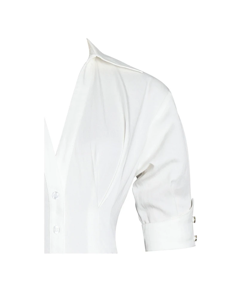 Miss Circle Women's Palina Lyocell Pleated Midi Preppy Shirt Dress