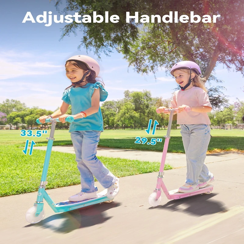 Electric Scooter for Kids with Adjustable Handlebar and Led Lights
