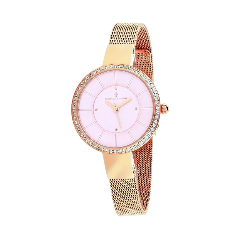 Christian Van Sant Women's Reign Pink Dial Watch - CV0223