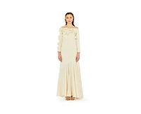 Amri Women's Off-The-Shoulder Floral Embellished Flary Gown