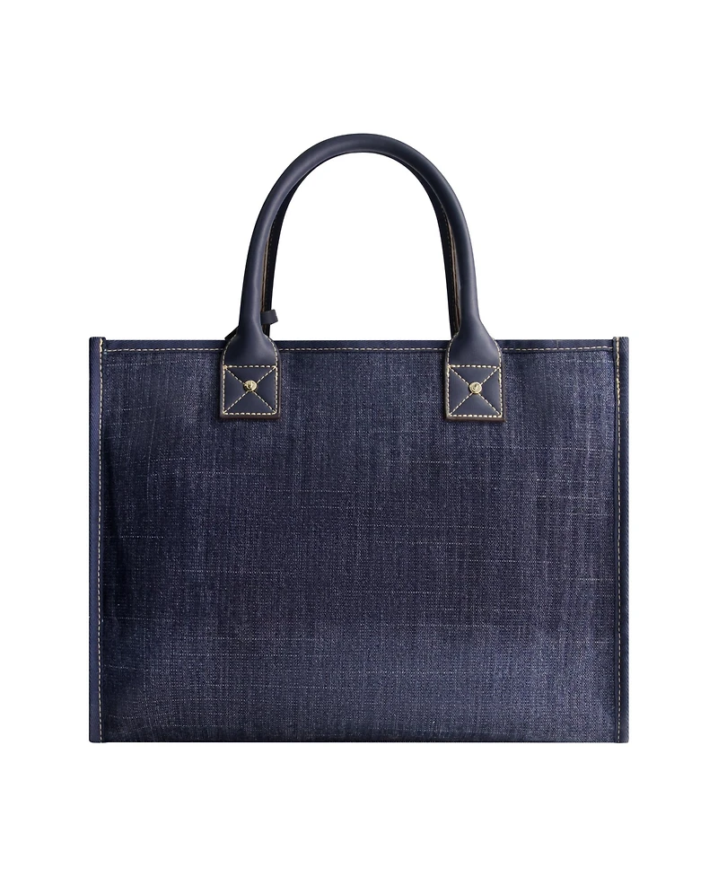 True Religion Buddha Pocket Denim Tote