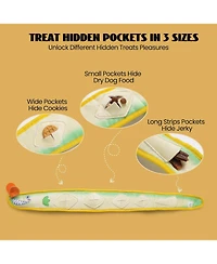 Nocciola No Stuffing Eel Crinkle Dog Squeaky Toys