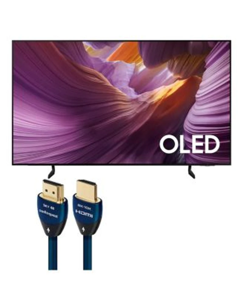 Samsung Qn55s85fafxza S85f 55 Inch 4k Oled Smart Tv With Audioquest Sky 3m Hdmi Cable