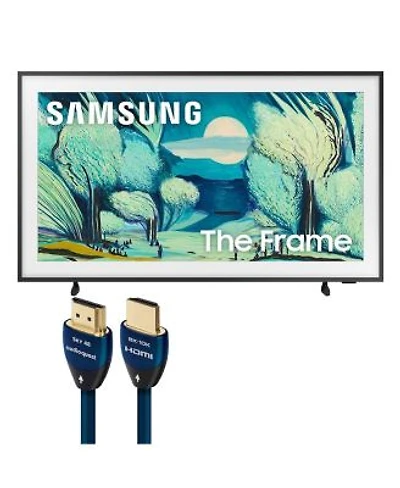 Samsung Ls03faw 50 Inch 4k Qled Frame Tv With Audioquest Sky 3m Hdmi Cable Smart Tv