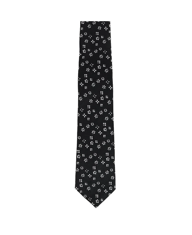 Trafalgar Big & Tall Tudor Daisy and Vine Silk Business Necktie