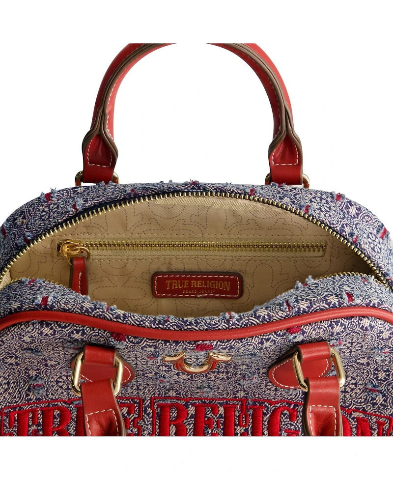 True Religion Tile Denim Mini Satchel