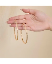 Jessica Simpson Wide Textured Hoop Earrings