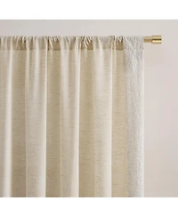 Lush Decor Emily Leaves Embroidered Window Curtain Panels Neutral Pair 52x84