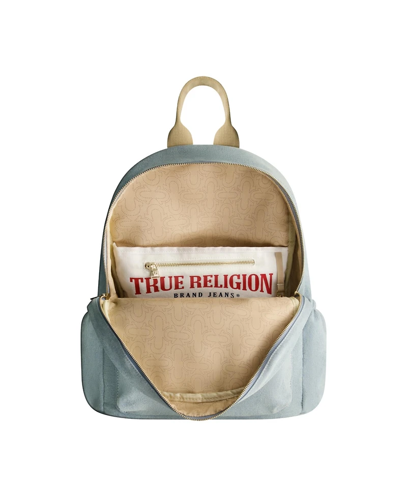 True Religion Zip Pocket Denim Horseshoe Backpack