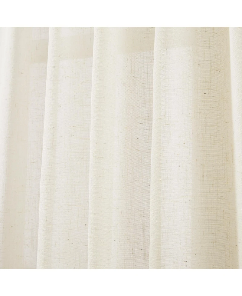 Lush Decor Brigitte Embroidery Eyelet Scalloped Edge Window Curtain Panels Neutral Pair 38x84