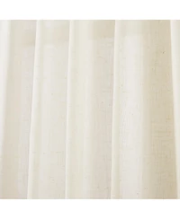 Lush Decor Brigitte Embroidery Eyelet Scalloped Edge Window Curtain Panels Neutral Pair 38x84