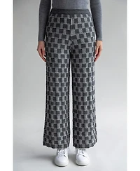 Sskein Women's Zoe Checkered Knit Trousers