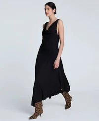 Kenneth Cole Women's Cowlneck Asymmetric-Hem Maxi Dress