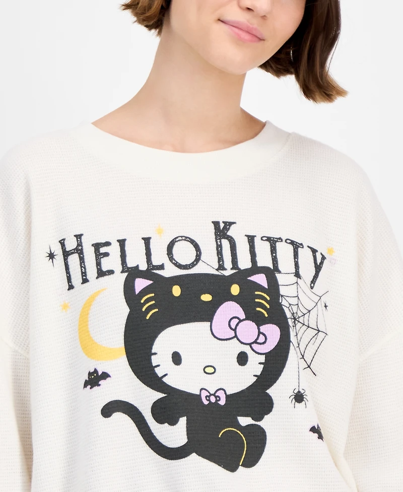 Grayson Threads, The Label Juniors' Hello Kitty Halloween Thermal Crewneck