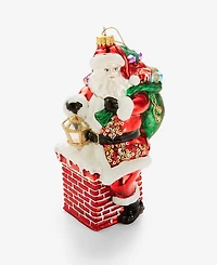 Holiday Lane Christmas Cheer Santa in Chimney Ornament, Macy's Exclusive