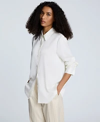 Kenneth Cole Women's Button-Front Satin Shirt