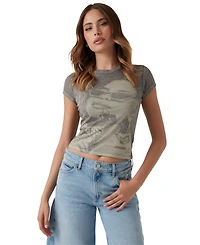 Guess Women's Summer Vibes Short-Sleeve Burnout T-Shirt