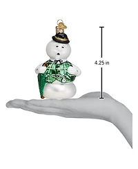 Old World Christmas 4.25" Rudolph the Red-Nosed Reindeer Sam the Snowman Ornament