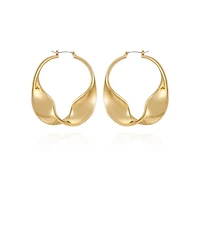 Vince Camuto Gold-Tone Sculptural Twisted Hoop Earrings