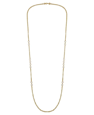 Vince Camuto Gold Tone Long Station Necklace