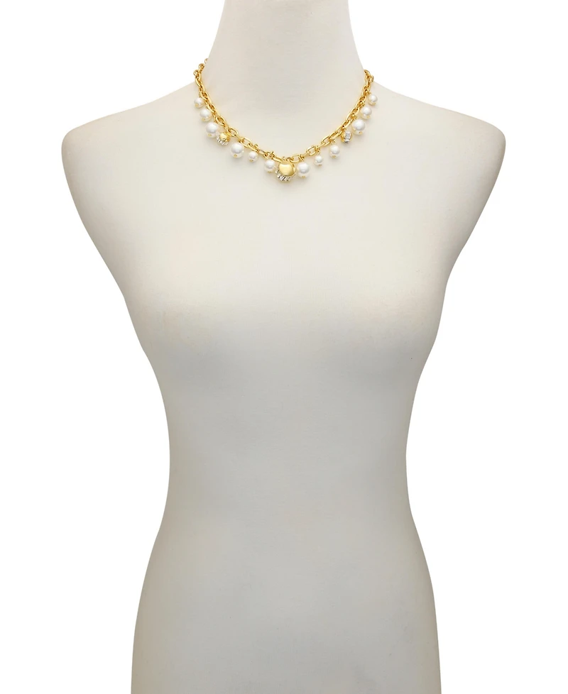 Vince Camuto Cultivated Pearl Chain Link Toggle Necklace