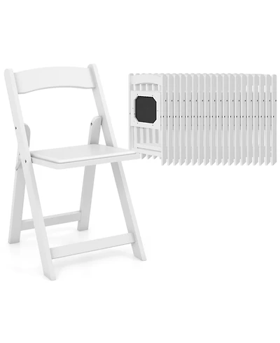 Gymax Set of 20 Dining Chairs w/ Rubber Wood Legs & Padded Seat for Home Office Events