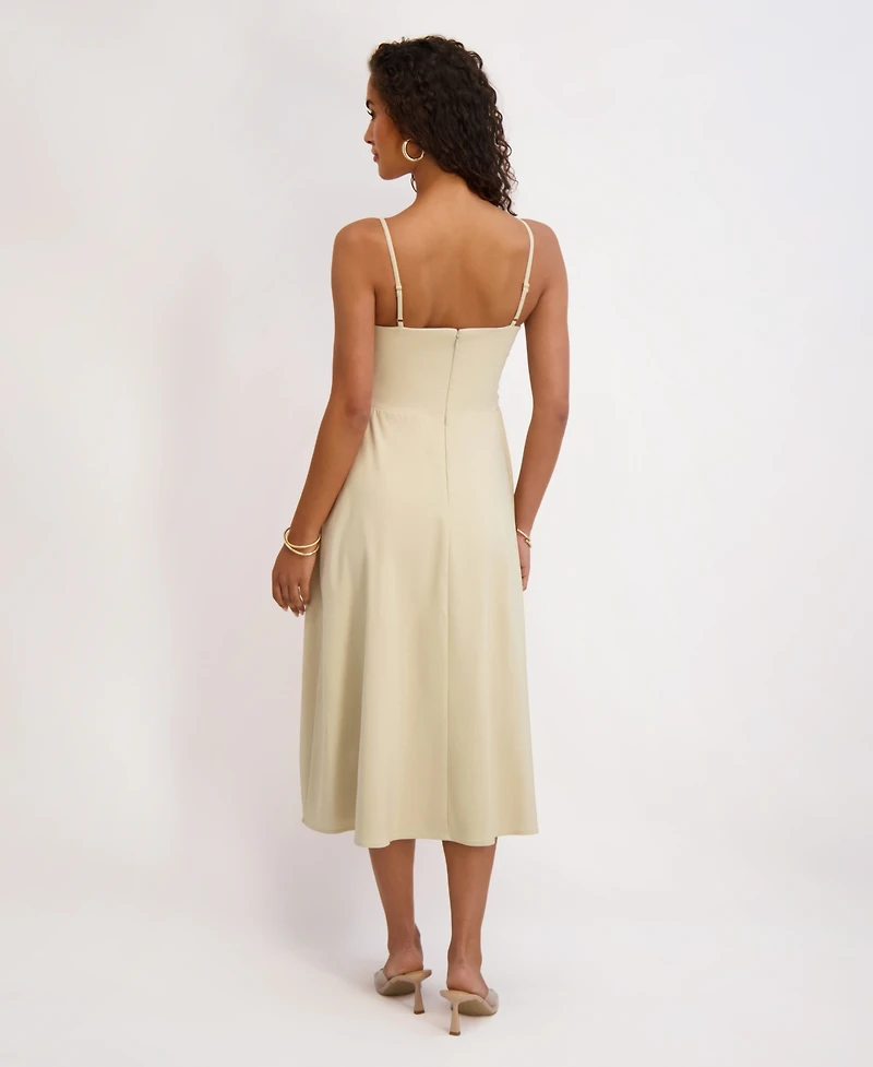 Siena Women's Stretch-Woven Sleeveless A-Line Dress