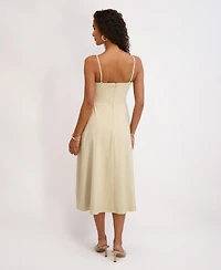 Siena Women's Stretch-Woven Sleeveless A-Line Dress