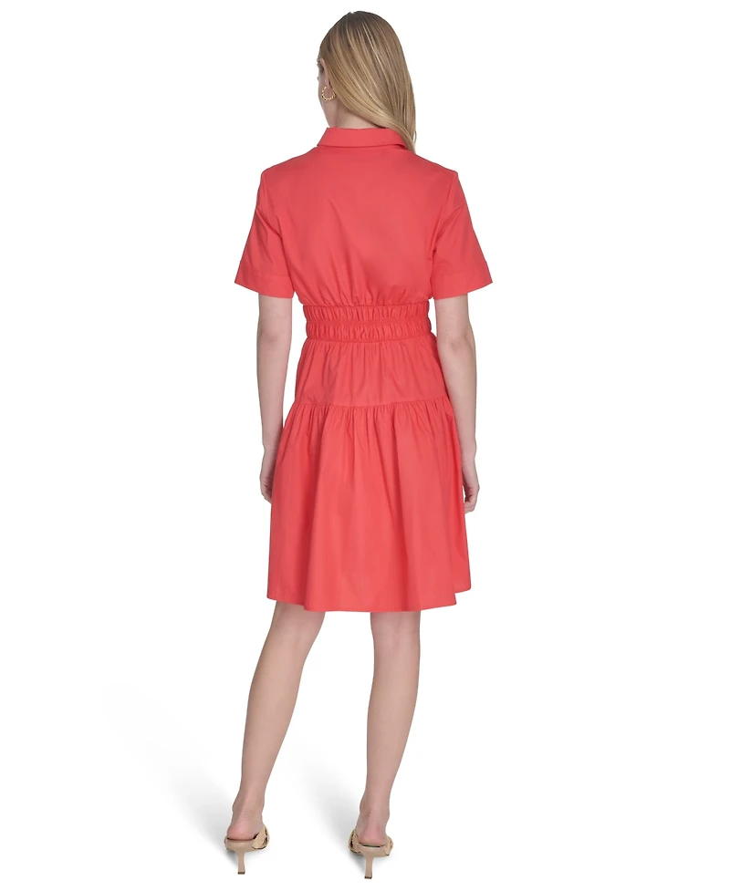 Vince Camuto Women's Cotton Short-Sleeve Shirtdress