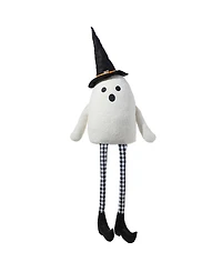 Glitzhome 65.25" Halloween Oversized Lighted Fabric Ghost Shelf Sitter