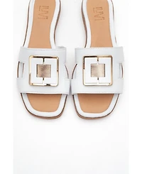 Millie Leather Buckle Slide (Women)