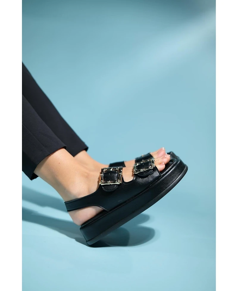 Prologue Shoes Slope Double Strap Sandal (Women)
