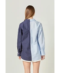 English Factory Women's Colorblock Shirt