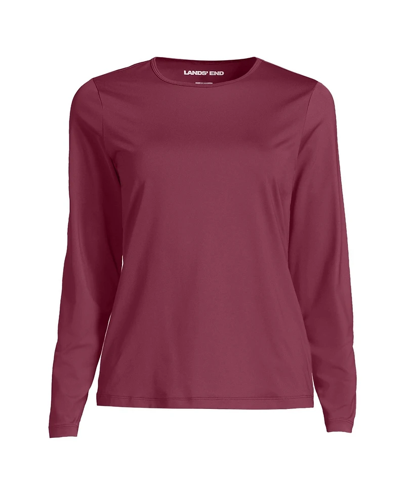 Lands' End Women's SunShade Upf 50 Long Sleeve Relaxed Rash Guard